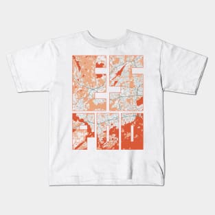 Espoo, Uusimaa, Finland City Map Typography - Bohemian Kids T-Shirt